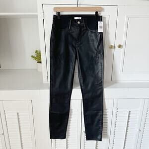 NWT Good American Good Mama Coated Side Inserts Skinny Jeans Size 28/6